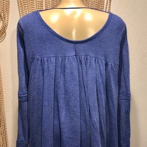 Free People Blue Boho Top